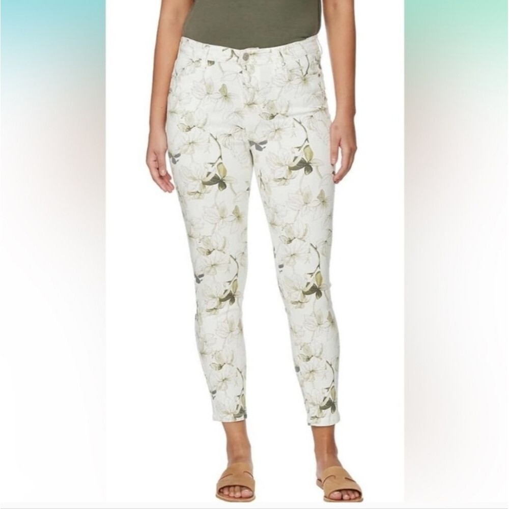 Buffalo David Bitton Ivy Floral Super Stretch High Rise Skinny Jeans size 14
